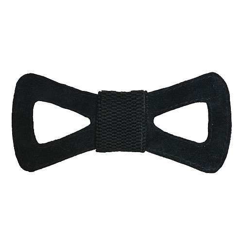 Краватка метелик замшевий чорний з вирізом SHM-1164