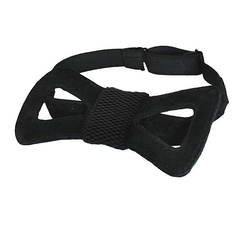 Краватка метелик замшевий чорний з вирізом SHM-1164