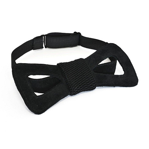 Краватка метелик замшевий чорний з вирізом SHM-1164