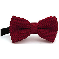 Галстук бабочка вязаная красная TK-22-40