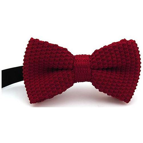 Галстук бабочка вязаная красная TK-22-40