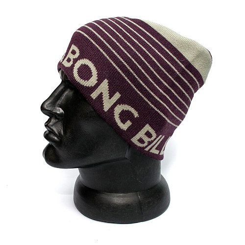 Мужская шапка Billabong фиолетовая в серую полоску U5BN08BIF5