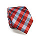 Набор галстуков 2в1 голубой,  красный в клетку CA-4008