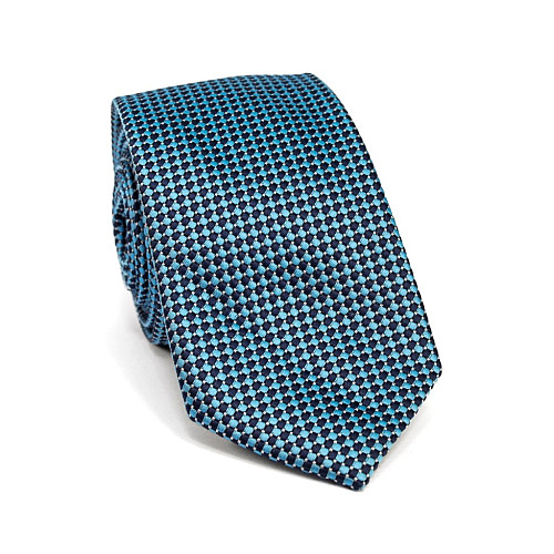 Набор галстуков 2в1 синий, бирюзовый в точки CA-4009