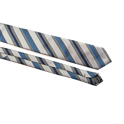 Галстук C&A мужской серый с синими полосками CA-4031