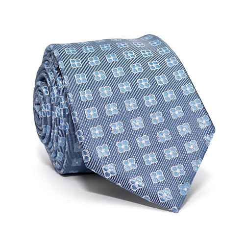 Галстук C&A голубой с цветочками CA-4033