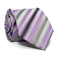 Галстук C&A мужской серо-фиолетовый в полоску CA-4045