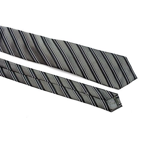 Галстук C&A мужской серый в полоску CA-4057