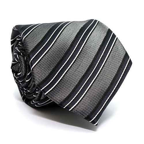 Галстук C&A мужской серый в полоску CA-4057