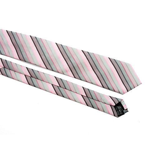 Галстук C&A мужской розовый в полоску CA-4058