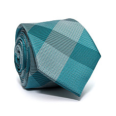 Галстук C&A мужской бирюзовый в клетку CA-4067