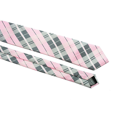 Краватка C&A чоловіча сіро-рожева в клітку CA-4068