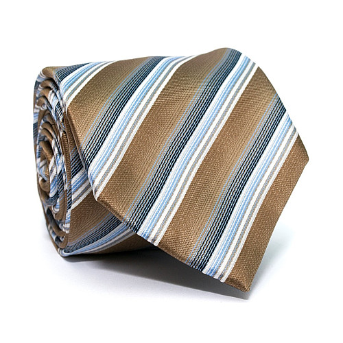 Краватка C&A чоловіча коричнева в смужку CA-4073