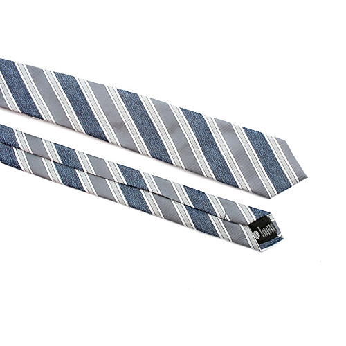 Галстук C&A мужской серо-синий в полоску CA-4082