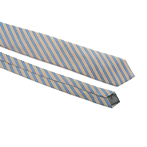 Краватка C&A чоловіча бежева в блакитну смужку CA-4095