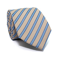 Галстук C&A мужской бежевый в голубую полоску CA-4095