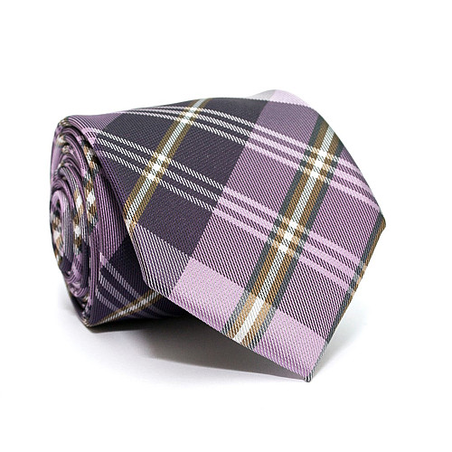 Краватка C&A чоловіча фіолетова в клітку CA-4100