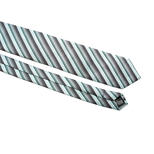 Краватка C&A чоловіча сіро м’ятна в смужку CA-4106