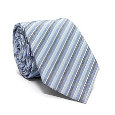 Галстук C&A голубой в полоску CA-4110