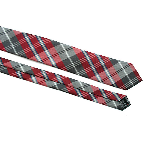 Галстук C&A мужской серо-красный в клетку CA-4114