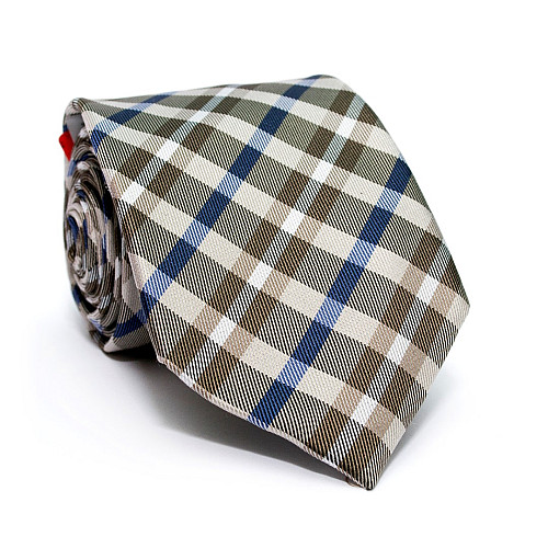 Галстук C&A мужской бежевый в клетку CA-4123