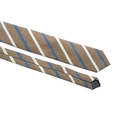 Галстук C&A мужской бежевый с полосками CA-4131