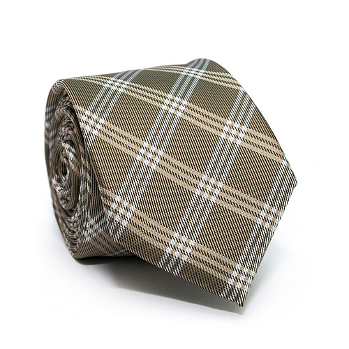 Галстук C&A мужской бежевый в клетку CA-4133