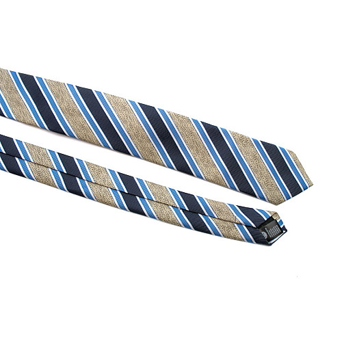 Галстук C&A мужской бежево-синий в полоску CA-4136