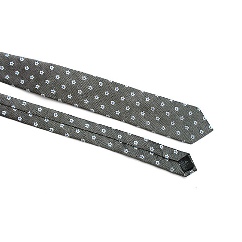 Галстук C&A серый с цветами CA-4138