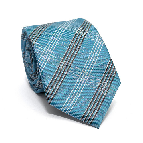 Галстук C&A мужской голубой в клетку CA-4139