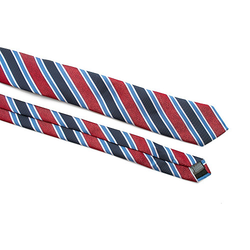 Галстук C&A мужской серо-красный в полоску CA-4140