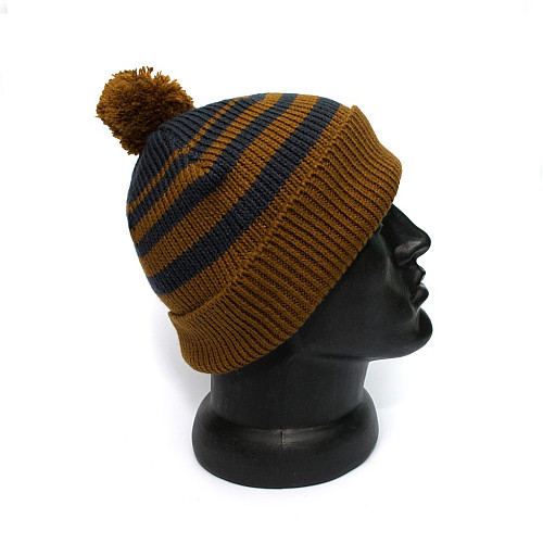 Чоловіча шапка RVCA коричневая в синюю полоску L5BNRDRVW2