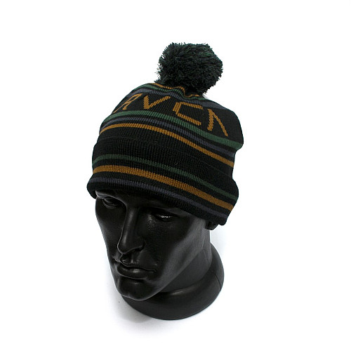 Чоловіча чорна шапка RVCA в смужку L5BNRERVW2