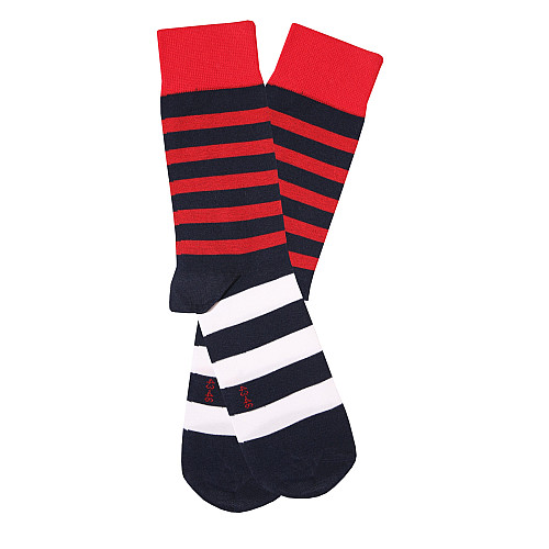 Носки мужские в сине-красную полоску Аrt 246