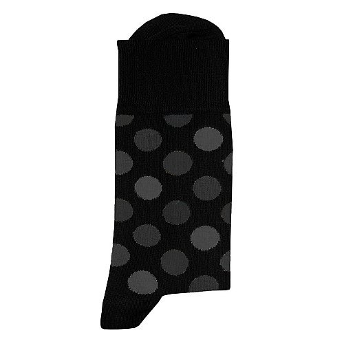 Шкарпетки жіночі чорні в сірий горошок Art 325