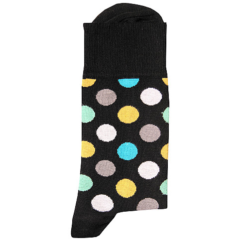 Шкарпетки жіночі чорні в горошок Art 325