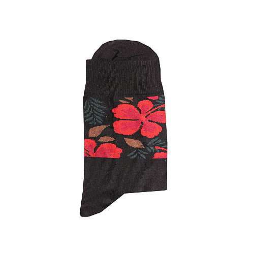 Носки мужские темно-синие с цветами Art 763