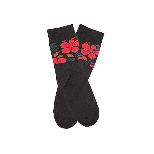 Носки мужские темно-синие с цветами Art 763