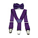 Дитячий набір фіолетовий однотонний Gofin підтяжки та метелик ABD-14003