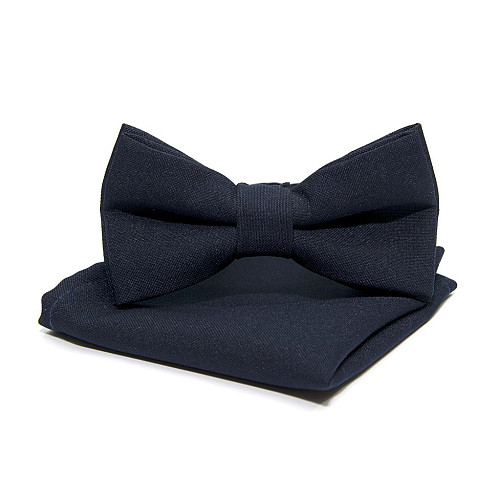 Набор 2 в 1 бабочка Gofin с платком темно-синего цвета ABN-12004