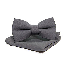 Набір 2 в 1 метелик Gofin з хустинкою темно-сірого кольору ABN-12009