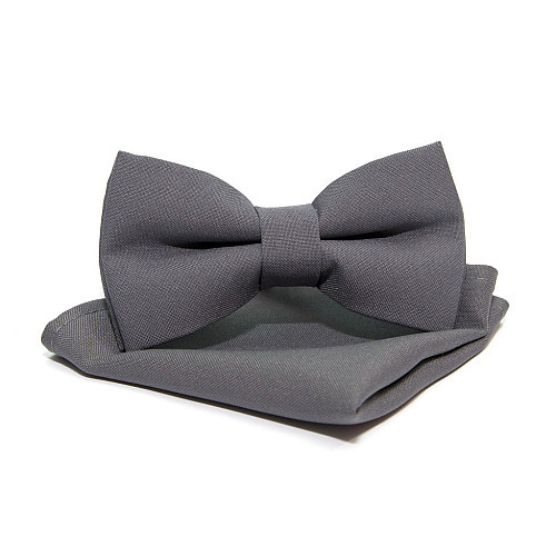 Набор 2 в 1 бабочка Gofin с платком темно-серого цвета ABN-12009