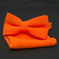 Набор 2 в 1 бабочка Gofin с платком ярко-оранжевогог цвета ABN-12019