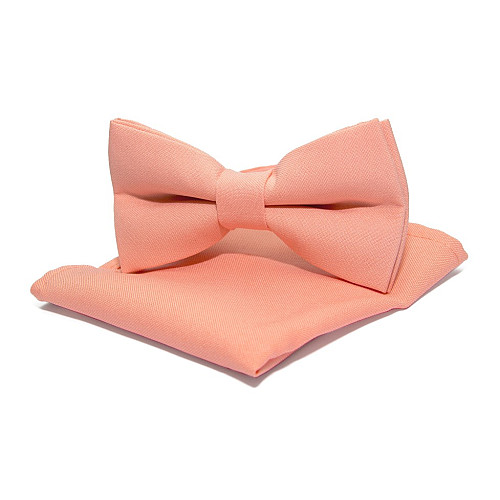 Набор 2 в 1 бабочка Gofin с платком персикового цвета ABN-12024