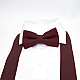 Набор бордовый однотонный Gofin подтяжки и бабочка ABP-12003