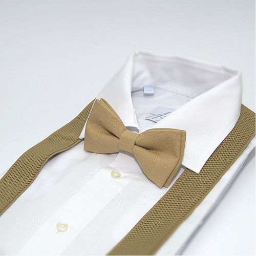 Набір Gofin бежевий підтяжки та метелик ABP-12009