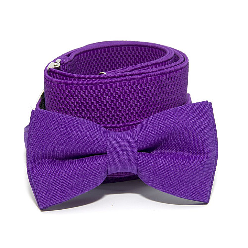 Фиолетовый набор Gofin подтяжки и бабочка ABP-12012