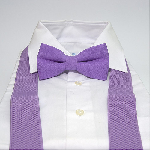 Сиреневый набор Gofin подтяжки и бабочка ABP-12013