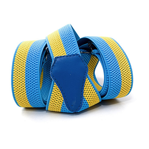 Синьо-жовтий набір Gofin підтяжки та метелик ABP-12014