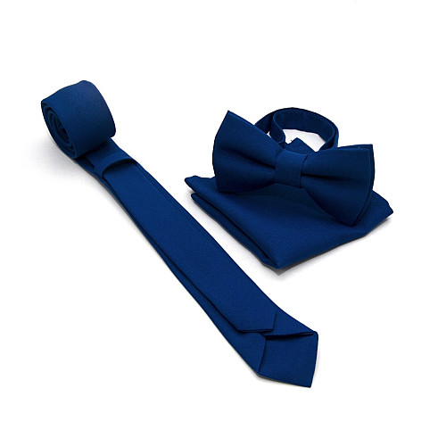 Набір Gofin 3 в 1 синій-електрик краватка, метелик, хустинка ABT-18003